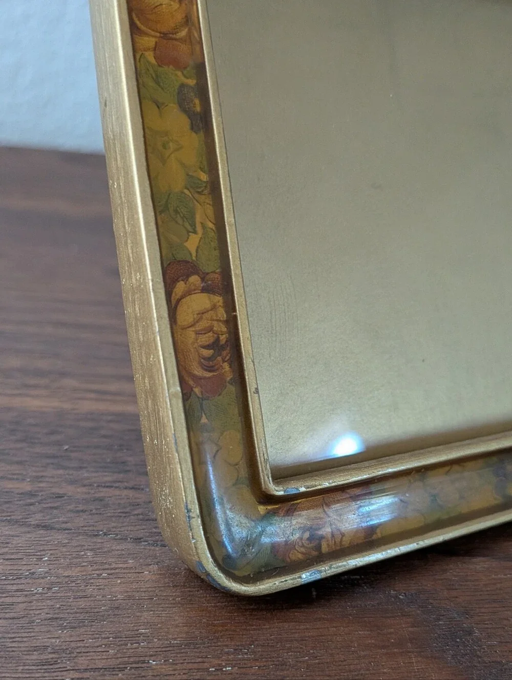 Vtg Bucklers Inc Fifth Ave NY Large Collage 8 Picture Frame Floral Enamel Yellow